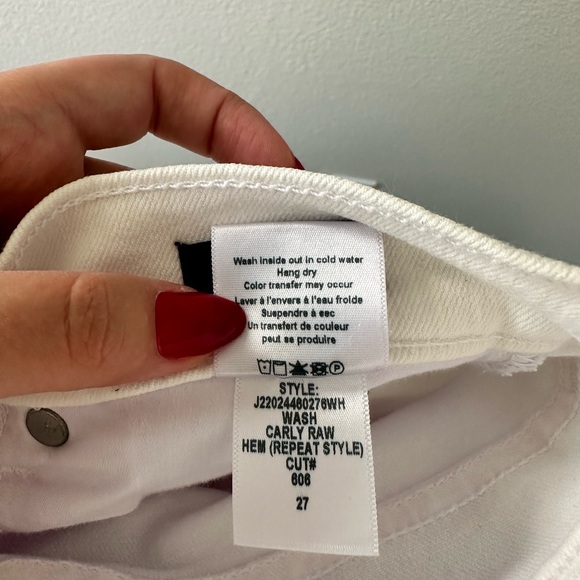 NWT! Veronica Beard- Carly Kick Flare high rise + raw hem in white. Sz 27 - Picture 14 of 14